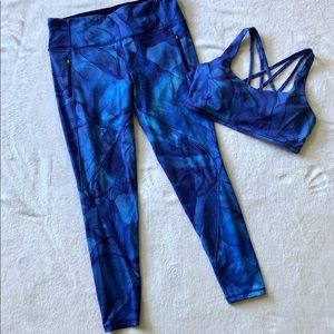 Set  - Lululemon Run it out Tight + Free to be Tranquil Bra - Size 12